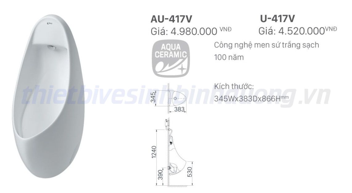 Bồn tiểu nam Inax AU-417V